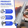 1 Pair Full Extension Ball Bearing Cabinet Rails 500 lbs Load Capacity Heavy Duty Side Mount for Furniture Hardware 72/80Inch