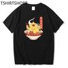 Mens Game Final Fantasy VII T Shirt Women Harajuku T-shirt Print Cotton Tshirt Manga Fat Chocobo Ramen Graphic Streetwear Tees Unisex