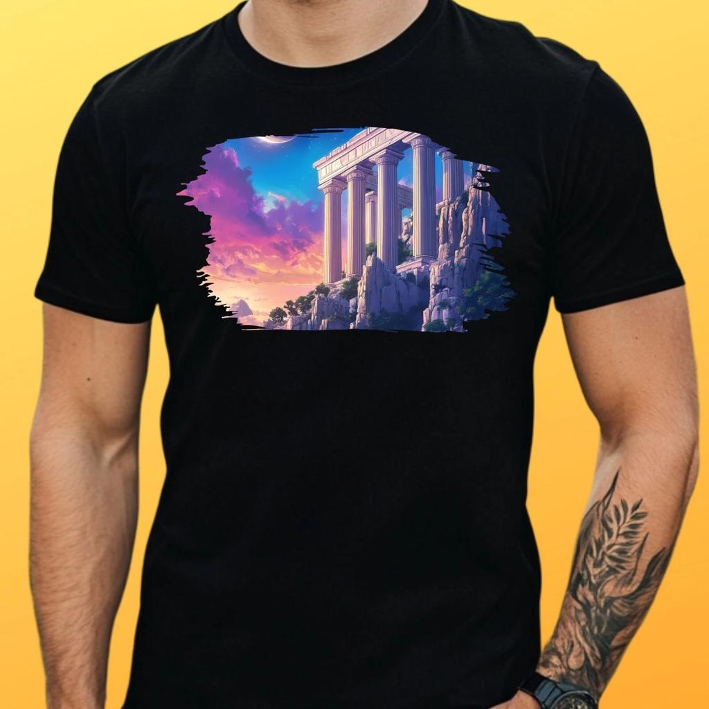 T-Shirt Herren Artemis Tempel Motiv Baumwolle Größe XS bis 5XL
