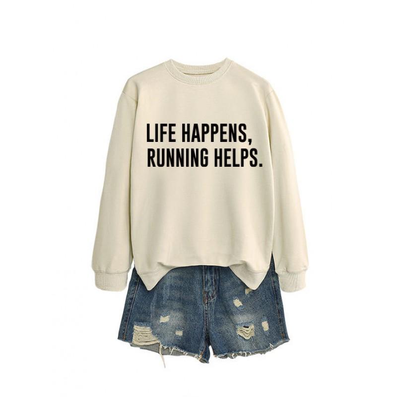 Womens Oversized Casual Long Sleeve Hoodie Sweatshirt With Print Design Comfort Fit