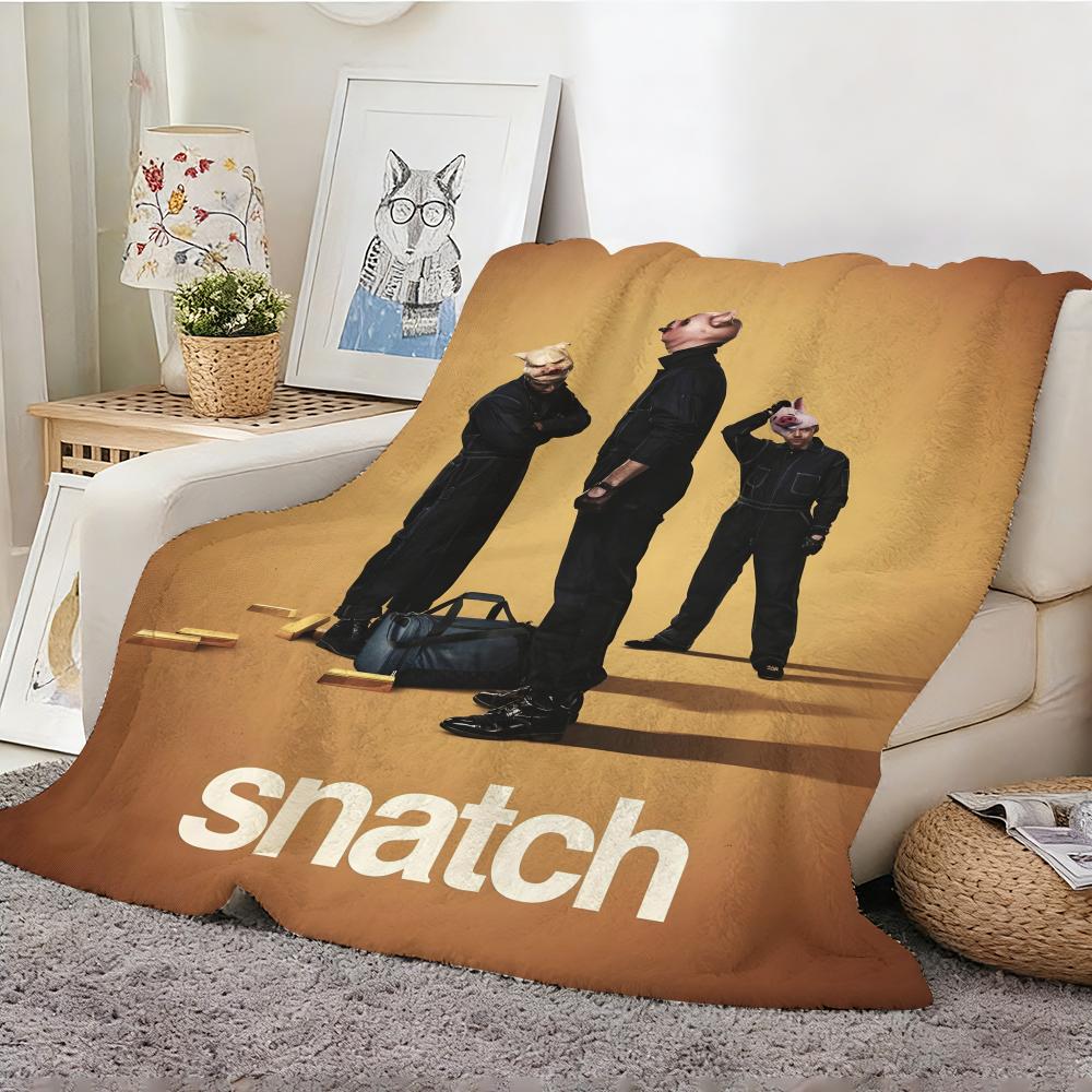 Классический криминальный комедийный фильм Snatch Бросок Легкое 240 г Фланелевое одеяло Мягкое, приятное для кожи Для летнего охлаждения