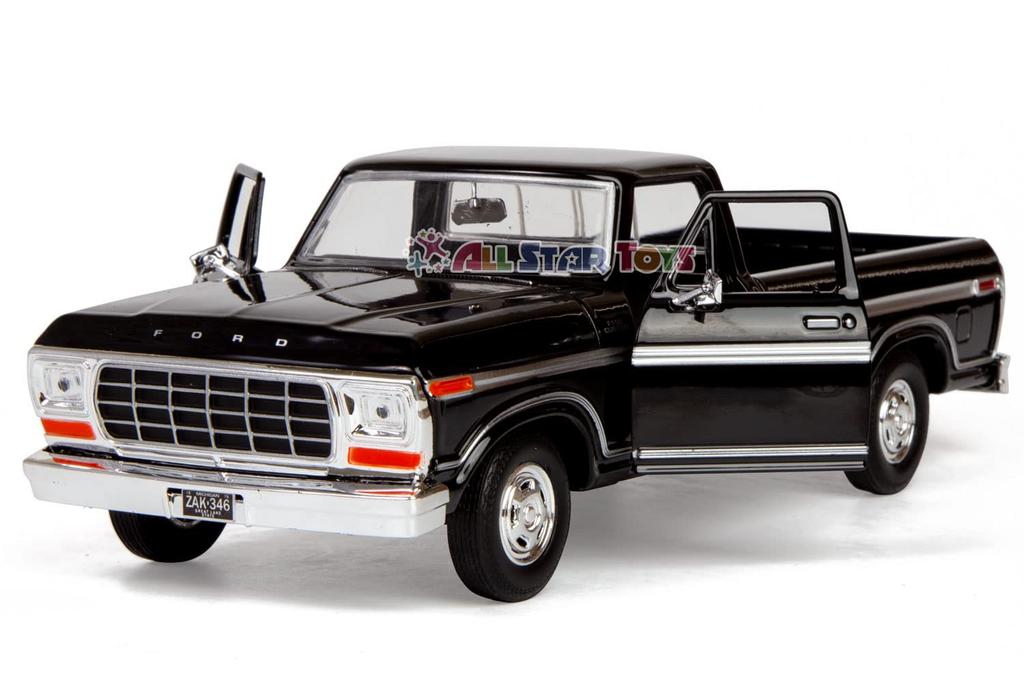 Motormax American Car Ford Diecast 1/24 Scale F-150 1979 Pickup Truck (Black) 79346