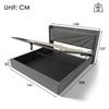 Lit double - MUVOE - 140x200 - Tête de lit avec chargeur USB - Sommier à lattes - Design contemporain