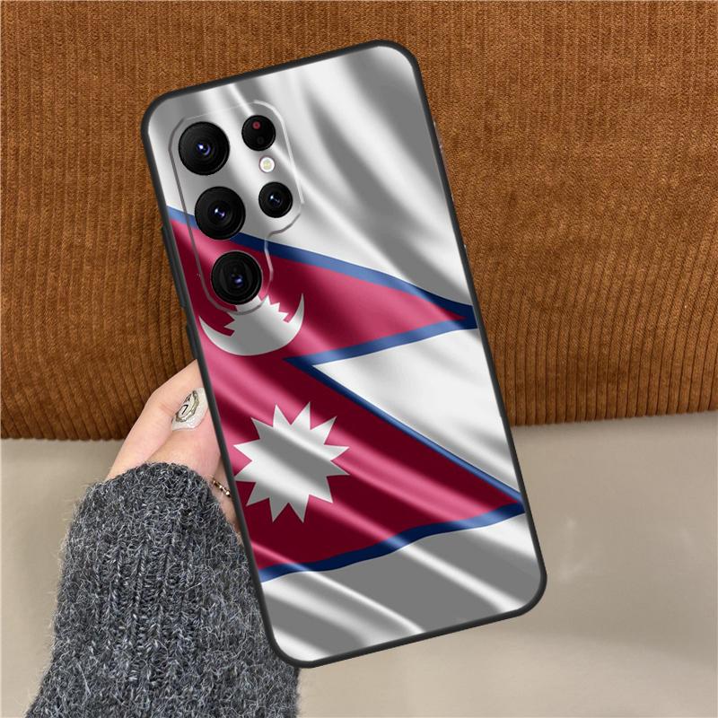 Nepal Flag Phone Case For Samsung Galaxy S25 Ultra S9 S10 S20 FE S21 S22 S23 Plus S24 Ultra Back Cover