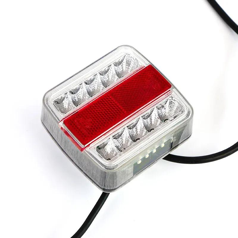 1 Set Universal 12V 10m LED Rear Towing Tail Light Trailer 7 Pin Brake Stop Lamp License Number Plate Reflector Waterproof