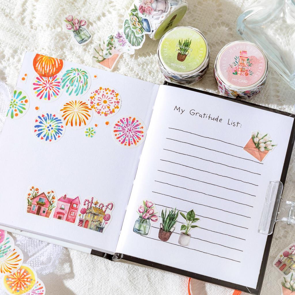 Card Lover 100 шт. [серия Happy Town] винтажные наклейки для кофейного журнала бумага васи бумага материал для скрапбукинга набор для скрапбукинга