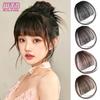 Fake Bangs Hair Clip-In Extension Synthetic Fake Fringe Natural False Hairpiece For Women Clip In Bangs Wig Piece Seamless Bangs