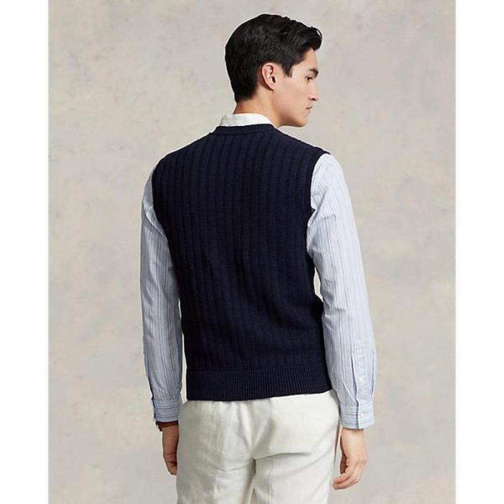 Polo Ralph Lauren Men S diStreSSed Cotton Blend Sweater veSt mnpoSwe1cm20080410