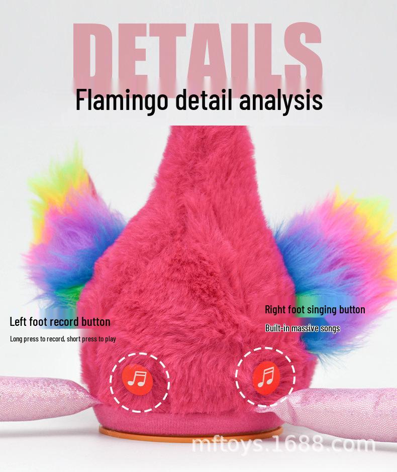 Enchanting Flamingo Singing & Talking Doll - Interactive Stuffed Animal Gift for Girls