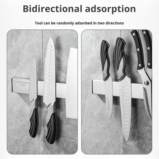 Настенный магнитный держатель для резака, мощный магнит из нержавеющей стали, отличное всасывание, водонепроницаемый дренаж, противоскользящий органайзер для кухонной утвари без ударов