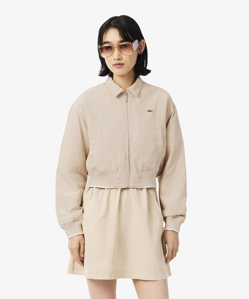 LACOSTE Women'S Collared Short Zip-Up Jumper Bf5917-56N S69