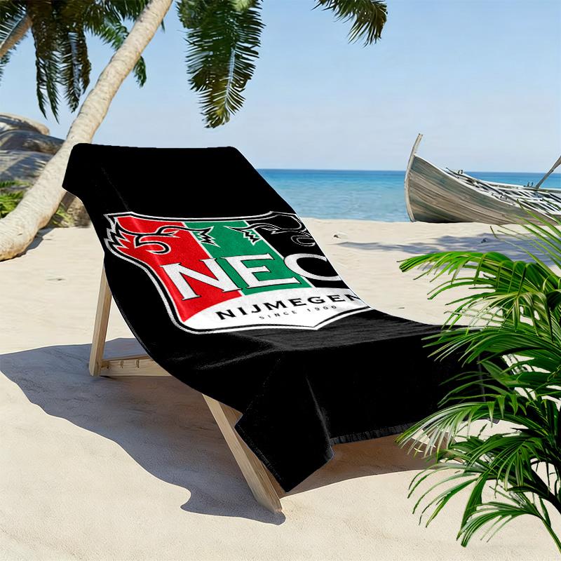 NEC Nijmegen 2D Flat Print Beach Towel, Large Soft Quick Dry Towel for Beach Camping Swimming