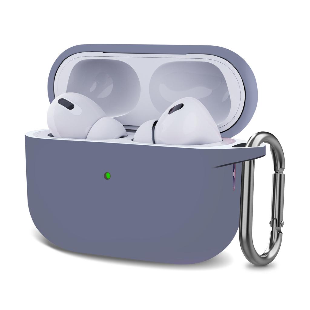 Подходит для AirPods pro2 apple 2026 bluetooth-гарнитуры силиконовый однотонный цельный утолщенный защитный чехол