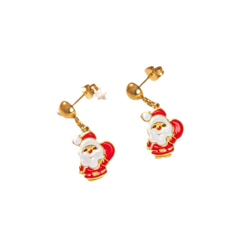 High-End Christmas Series Stainless Steel Earrings - Versatile Gift and Decoration