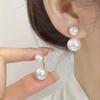 1 Pair French Luxurious Pearl Stud Earrings Minimalist High-End Design Chic Heart Earrings for Women Elegant Jewelry Gifts