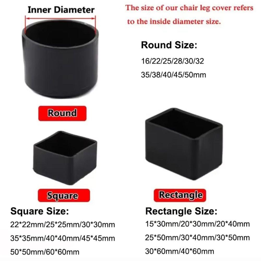 Non-slip Table Foot Caps Round Furniture Leveling Feet Floor Protector Pads Furniture Protection