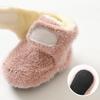 Зимняя утепленная детская обувь для малышей, нескользящие тапочки для младенцев, носки для малышей, которые впервые ходят, обувь с мягкой подошвой для детей от 0 до 2 лет