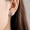Серьги-кольца из серебра 925 пробы, серия «Цветочные растения», зелень, ирис, лоза, для женщин, свадебные, помолвочные, подарок на день рождения