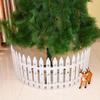 10/15/20Pcs Christmas Tree Fence Decoration White Plastic Plant Mini Fence For New Year Party Home Garden Holiday Indoor Decor
