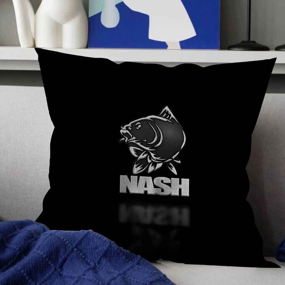 Nash Fishing Logo Maple Design Cushion Cover Happy Autumn Harvest Decor Holiday Decorati Pillow Cover