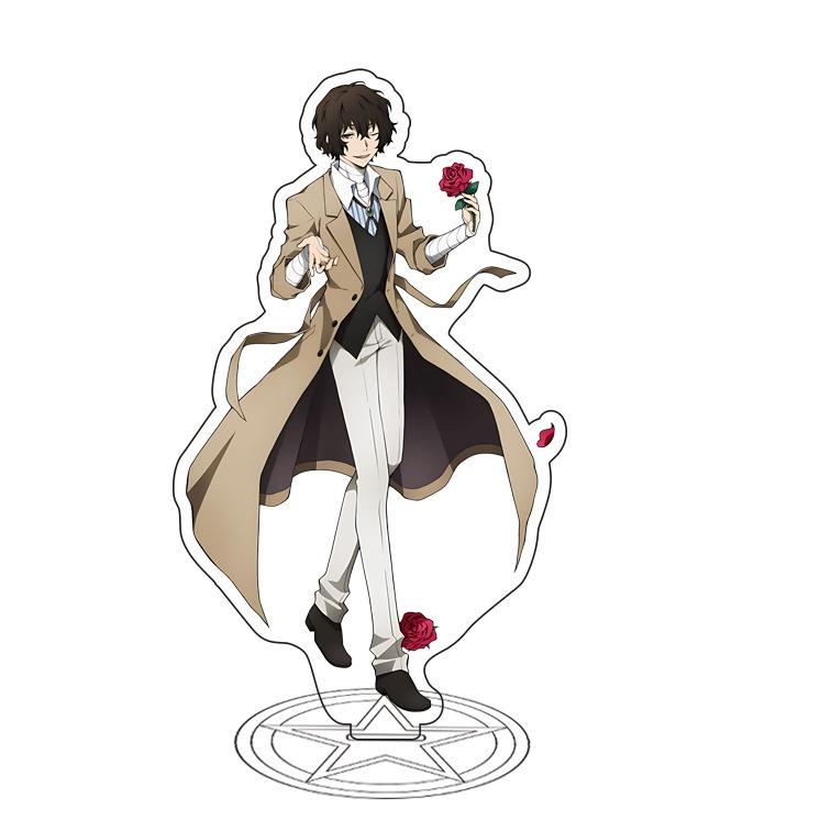 Фигурка на акриловой подставке Bungou Stray Dogs, Эдогава Рампо Федор Достоевский, Накахара Чууя, настольная игрушка-подставка