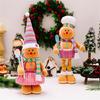 Extendable Colorful Gingerbreads Man Colorful Gingerbreads Man Christmas Window Doll Ornament for Holiday Decoration