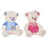 Ours en peluche DKD Home Decor Бежевый Синий Розовый Полиэстер Enfant Ours (2 единицы) S3037418