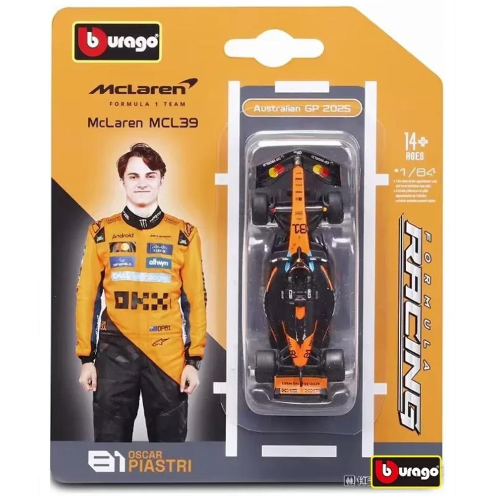 Ббураго 1:64 2025 Серия F1 Феррари Sf25 Ред Булл Rb21 Макларен Mcl39 Сплав Миниатюрная Литая Модель Amg W16 E Игрушки