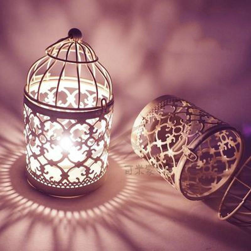 1 шт. Металлическая клетка для птиц, свадебный подсвечник, фонарь