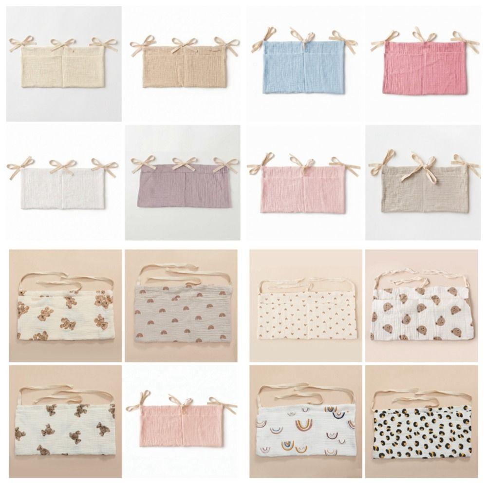 Foldable Baby Crib Hanging Bag Pure Cotton Stroller Diaper Organizer Children's Storage Bag Travel