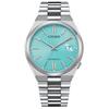 Tsuyosa Ice Blue Mechanical Sapphire Crystal Watch NJ0151-88M, Ice Blue, with Bracelet