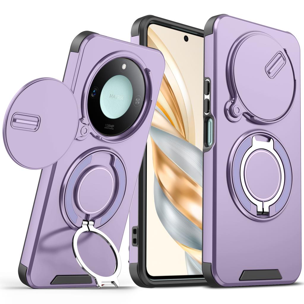 Чехол для Honor Magic6 Lite Чехол для Honor X9B Magic 6 Lite Магнитное кольцо Бронированный Слайдер для объектива камеры Чехол с поддержкой Magsafe Беспроводная зарядка