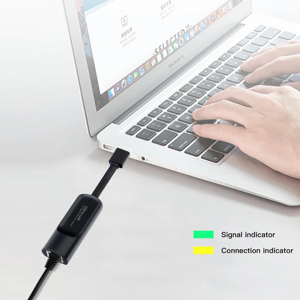 1000Mbps Gigabit USB3.0 RJ45 Ethernet Adapter RTL8153 Driver Free Plug&Play 10/100/1000Mbps LAN Card Windows Mac OS Laptop PC