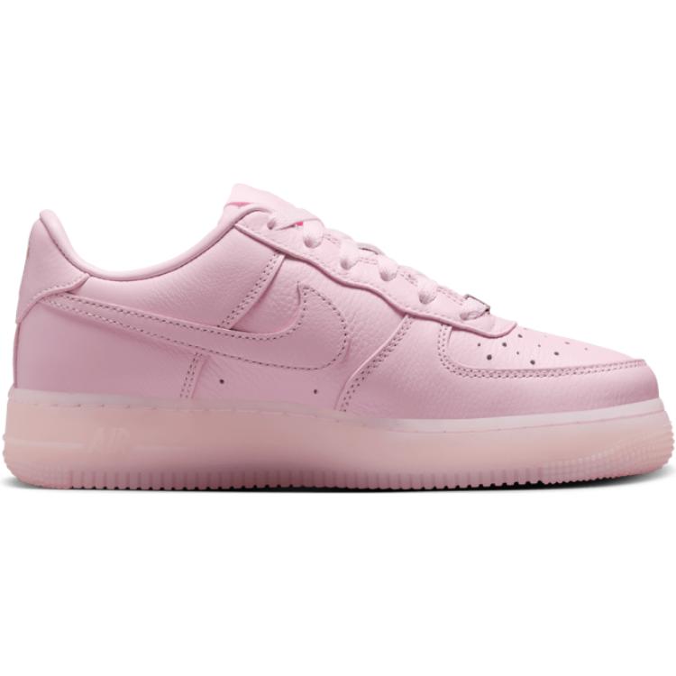 NOCTA X Nike Air Force 1 Low GS Certified Lover Boy - Pink Foam Kids Sneakers Metallic-Silver Cobalt-Tint HQ1772-600