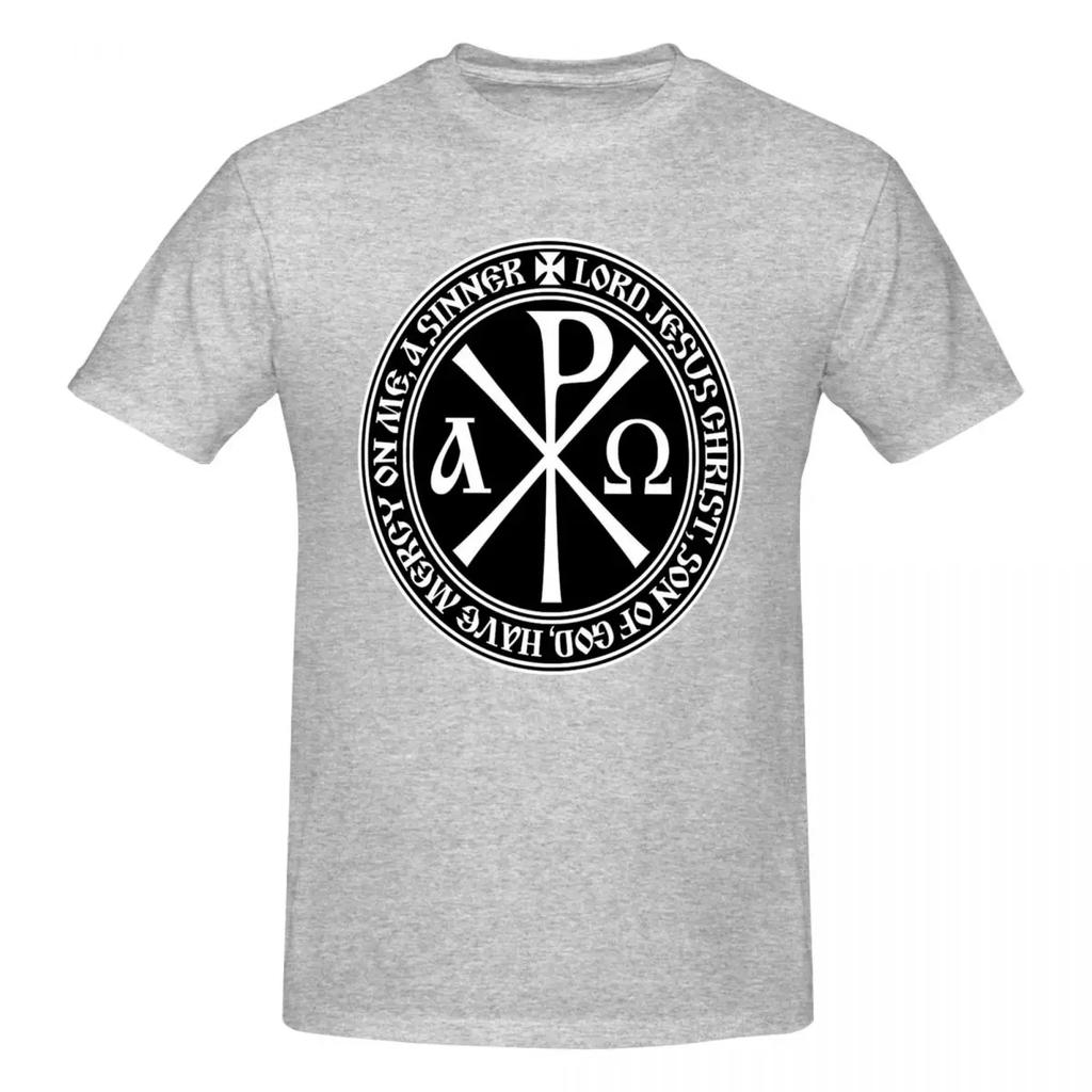 Лето Харадзюку Кастомный Тяжеловесный Эстетичный Православная Молитва Мужская Футболка с Круглым Вырезом и Коротким Рукавом Хлопок Летние Топы