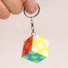 Cube Magic Cubes Stress Relief Spin Toys Gifts for Children Three Layer Key Ring Brain Teaser Toy