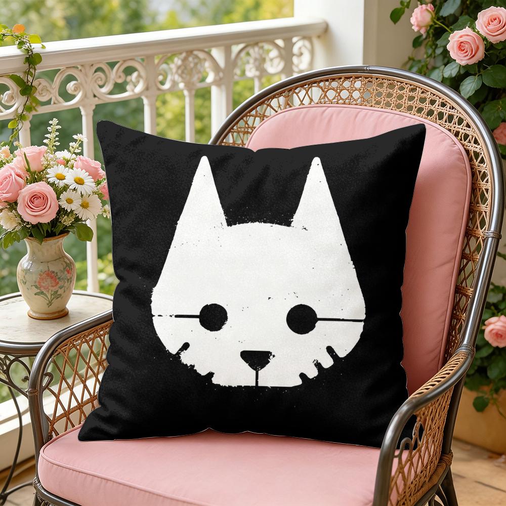 Game SStray Cushion Cover Soft Plush Throw Pillow Cover DoubleSided Decorative Cushion Case Sofa Bedroom Home Decor
