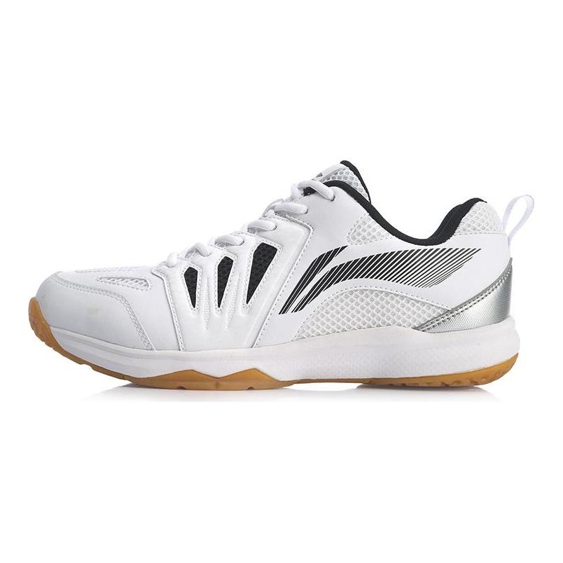 Li Ning Ace Амортизирующие Нескользящие Износостойкие Дышащие Низкие Бадминтонные Кроссовки Мужские Белые AYTP011-4
