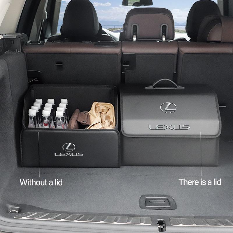 CKU5 Car Trunk Storage Box For Lexus RX330 IS250 Ct200h ES300h RX350 IS300h NX300h RX400h Leather Organizer Bag Folding Tidying Tools