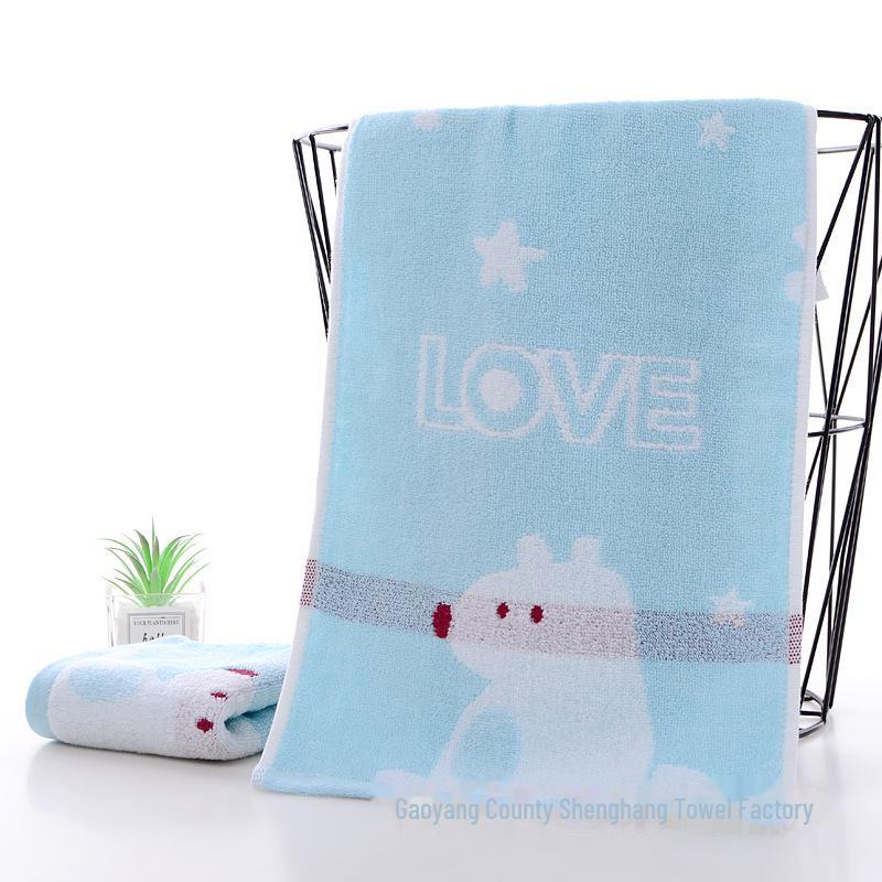 32-Strand Double-Sided Baby Towel, 25x50cm, Soft, Water-Absorbent, Thickened, Embroidered LOGO