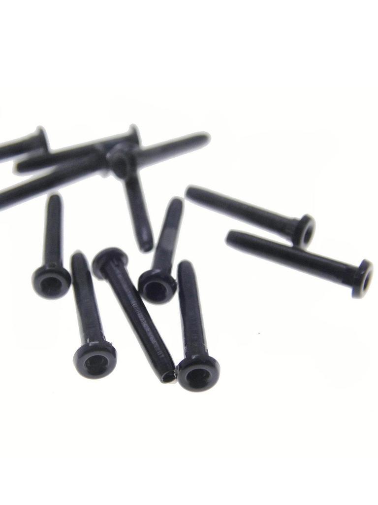 Набор из 100 штук черных нейлоновых протекторов для струн бадминтонной ракетки с вариантами одинарного и двойного отверстия