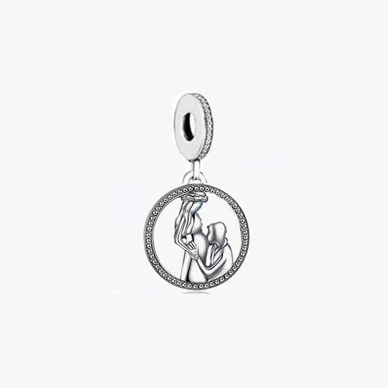 FC Jewelry Fit Original Pan Charms Bracelet Necklace 925 Silver Pregnant Mum And Dad Bead For Making Women Berloque