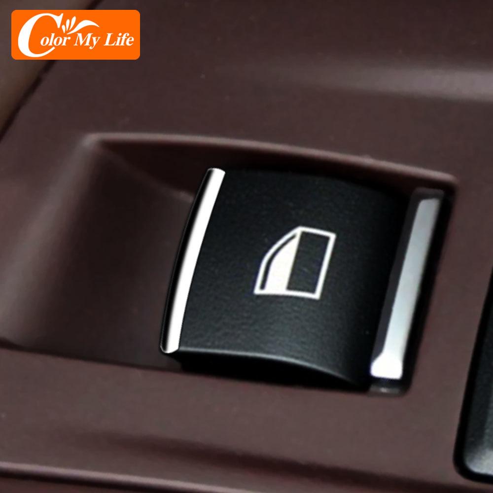 7 шт./компл. хром для BMW F10 F18 F07 5 серии 5GT 2010-2018, кнопки подъема оконного стекла, декоративная отделка с блестками