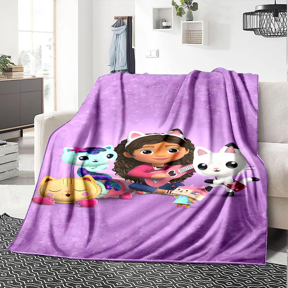 Gabby's Dollhouse Blanket Ultra-Soft Suitable for Office Chair Picnics Sofa Four Seasons Multipurpose Digital Print Birthday Christmas Gift Blanket