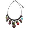 Les Trésors De Lily [P8427] - Designer Necklace 'Acapulco' Black Multicolored - 8 Cm