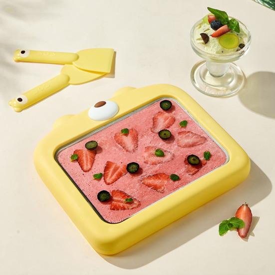 Ручная машина для приготовления мороженого Неэлектрическая машина для приготовления йогурта и сорбета со скребком Портативный детский инструмент для десерта для семьи