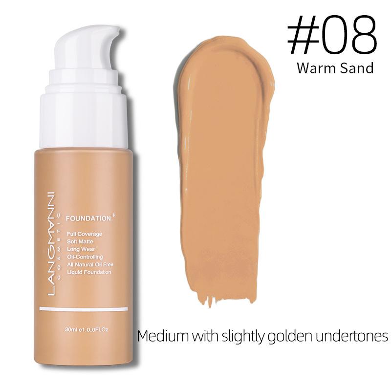 Langmanni Light Shade Moisture Foundation Is Not Easy To Remove Makeup Lasting Moisture