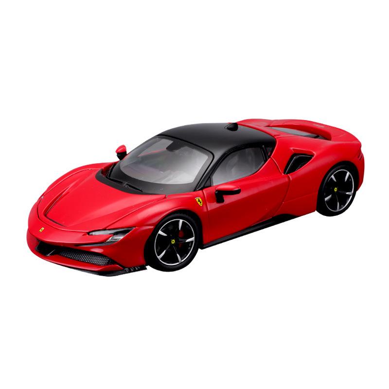 Bimego Ferrari SF90 1:Модель спортивного автомобиля из сплава 24 для мальчиков - Коллекционная игрушка-украшение.