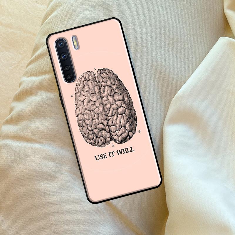 Anatomy Brain Case For Oppo A6 A5 Pro A15 A57 A17 A54 A74 A94 A76 A16 A96 A40 A60 A80 A18 A38 A58 A78 A98