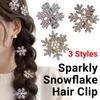 Fashion Women's Snowflake Headwear Elegant Girl's Festive Duckbill Clip for 10Pcs Hair Accessories